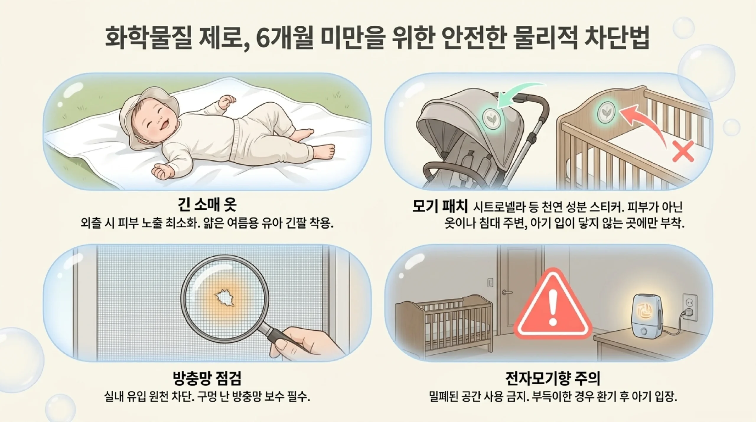 유아 모기 기피제 안전 사용 5가지 수칙 — 올바른 도포 방법과 주의사항