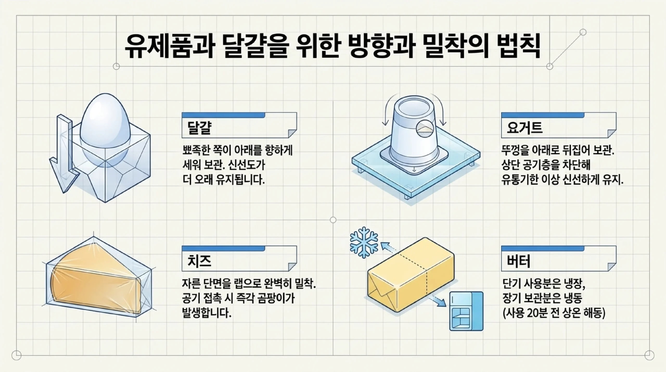 냉장고에 넣으면 안 되는 식재료 7가지 — 아보카도·꿀·빵·커피·초콜릿·발효식품 상온 보관