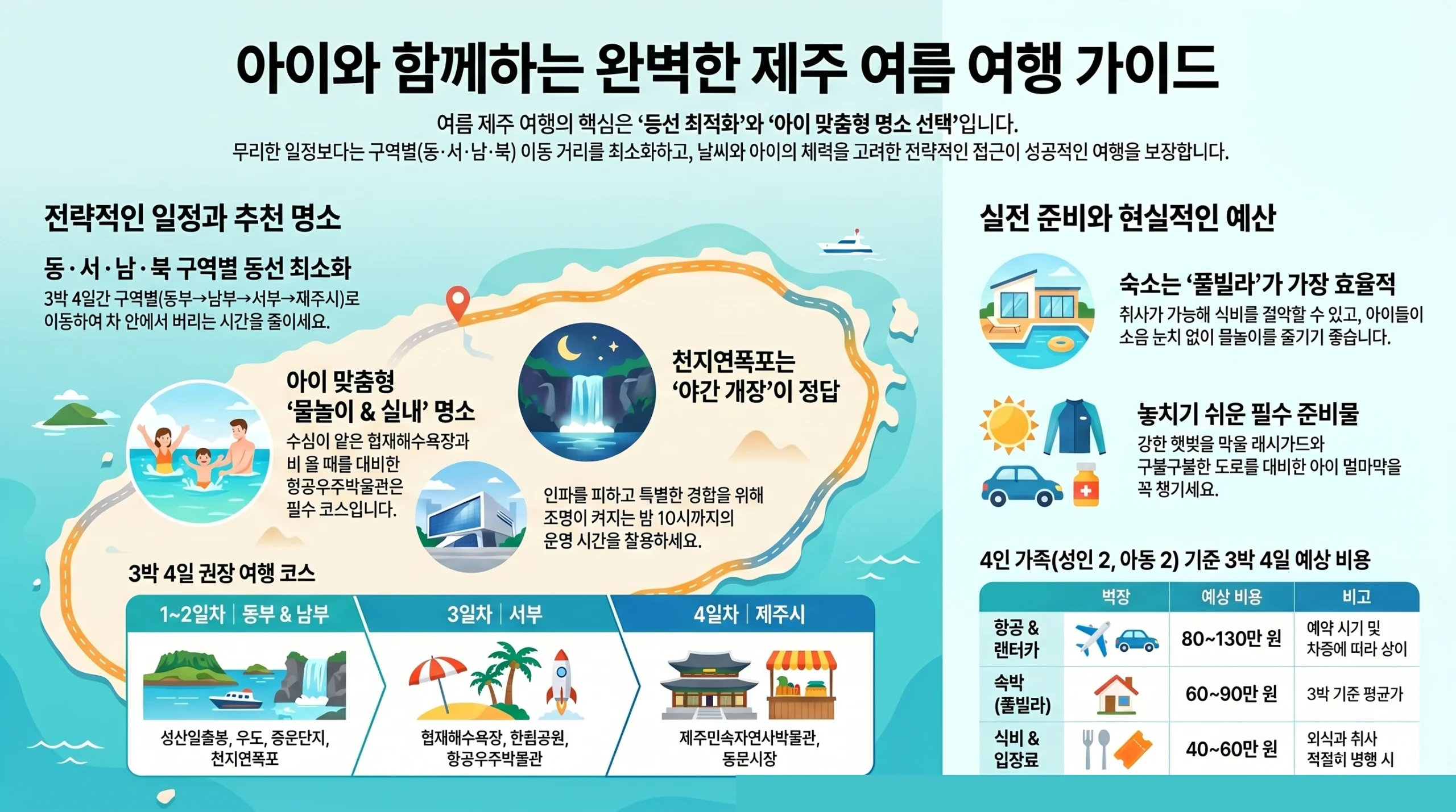 제주도 여름 가족 여행 — 아이와 가기 좋은 코스·숙소·비용 총정리