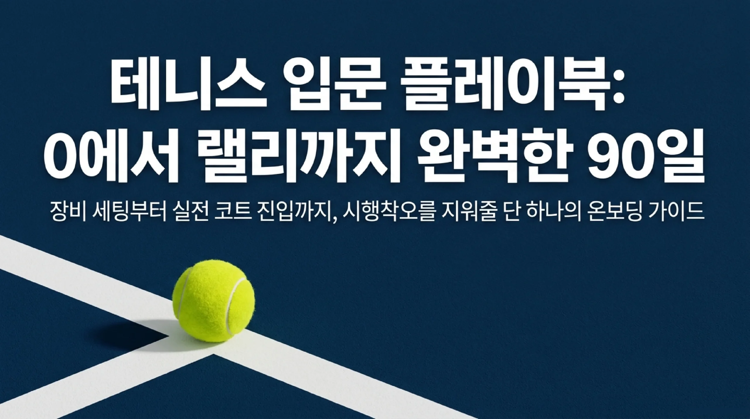 테니스 입문 인포그래픽 — 라켓 선택·기초 자세·레슨 비용·공공 코트 예약법 한눈에 정리