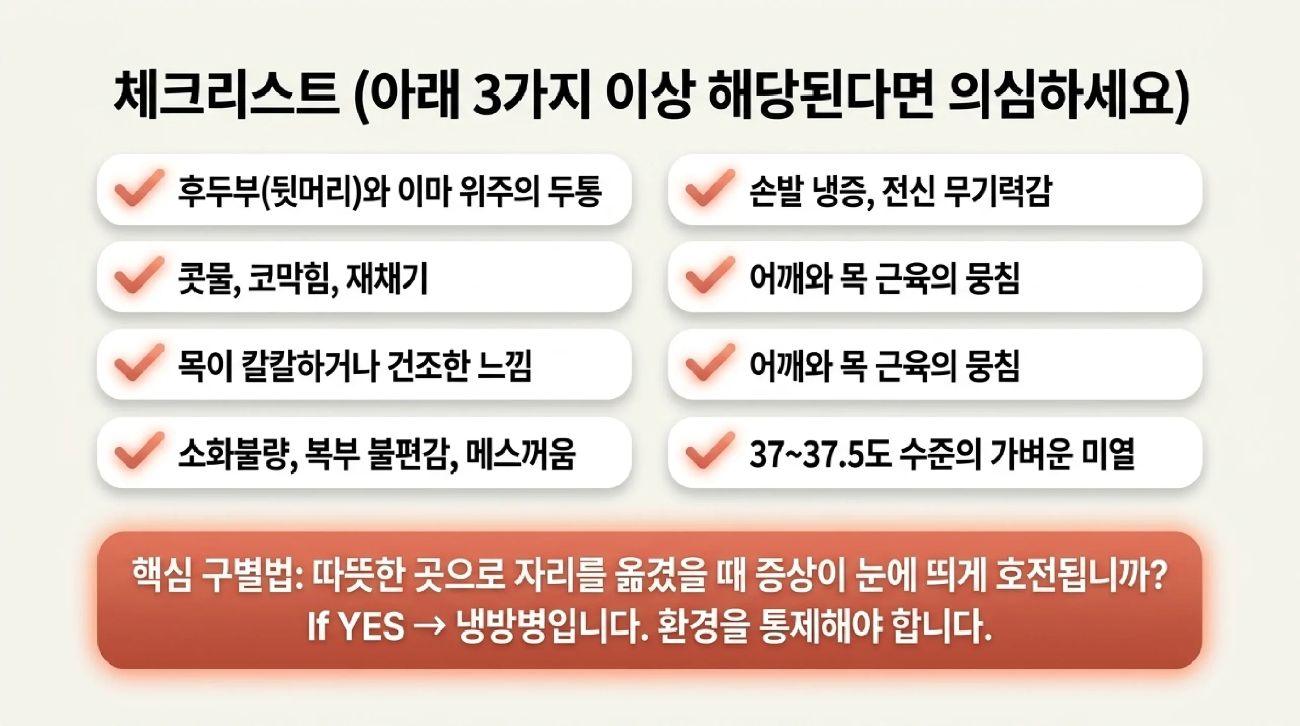 냉방병 예방법 — 에어컨 26도·바람 방향 조절·얇은 겉옷 착용