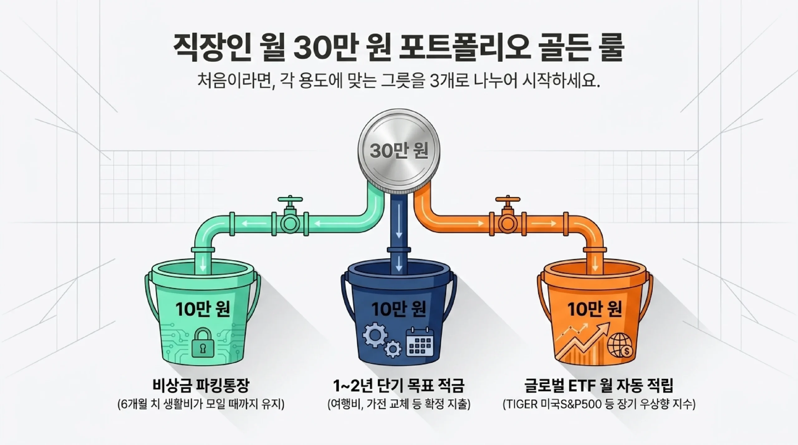 직장인 월 30만원 저축 조합 — 비상금·적금·ETF 배분 실전 전략
