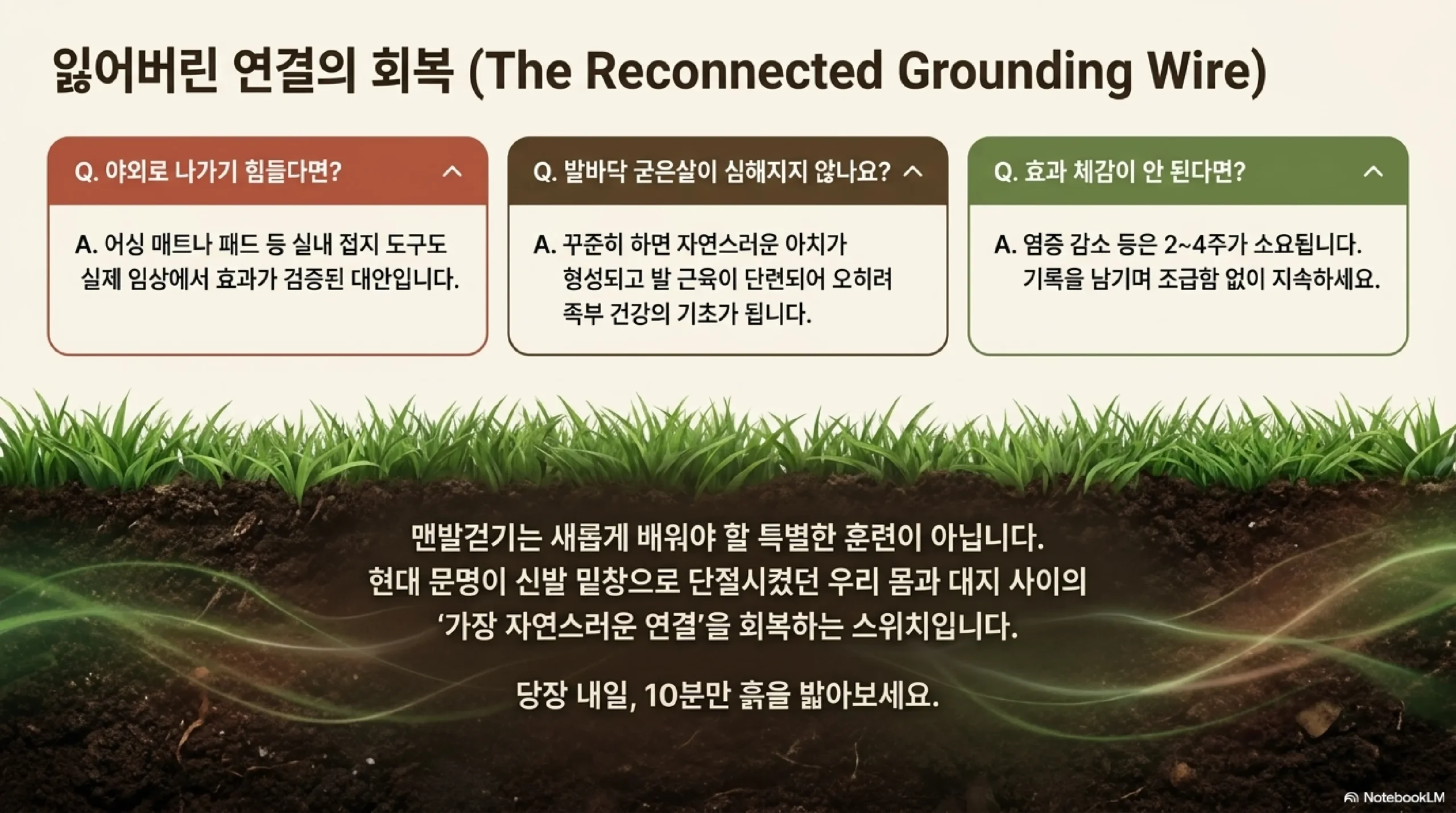 맨발걷기 일상 루틴 만들기 — 단계적 시간 늘리기와 꾸준히 하는 팁