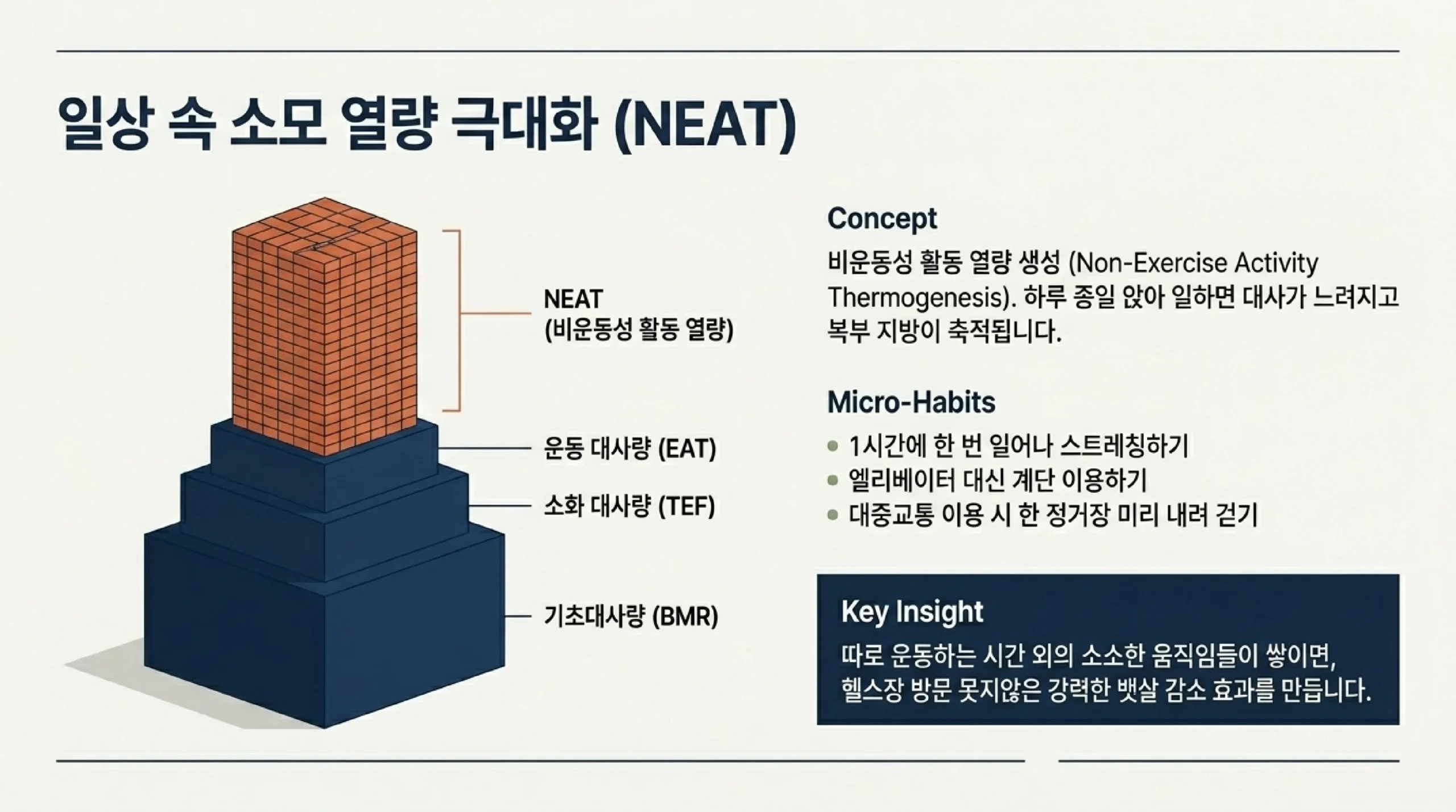 생활습관 수면 7~9시간 코르티솔 스트레스 관리 앉은 시간 줄이기 활동량 늘리기